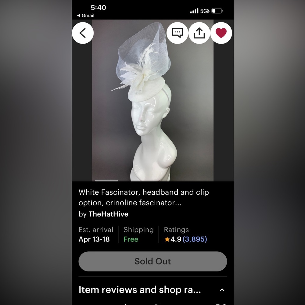 Hat Hive White Fascinator